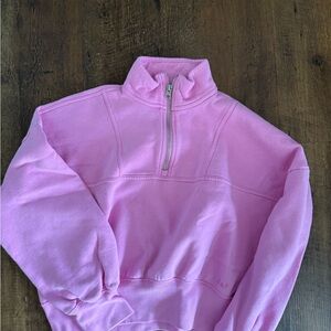 Pink Half-Zip Women's Sweater